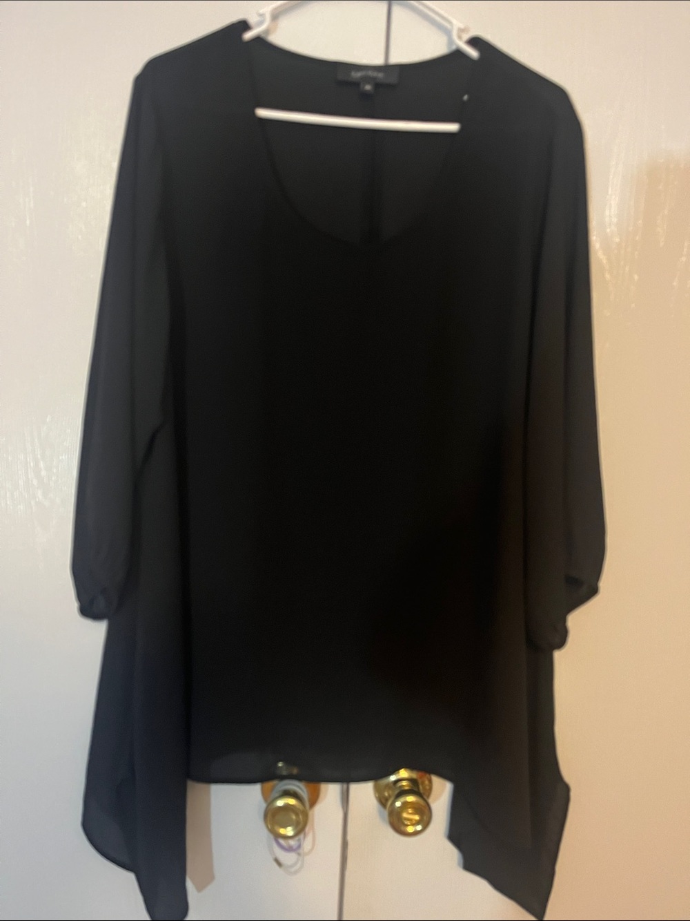 Karen Kane Black Trapeze Blouse